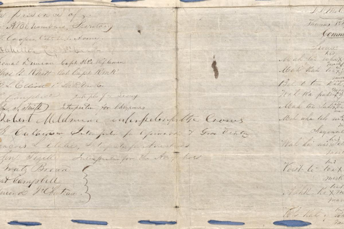 1851 Fort Laramie Treaty Woksape Tipi Library And Archives 